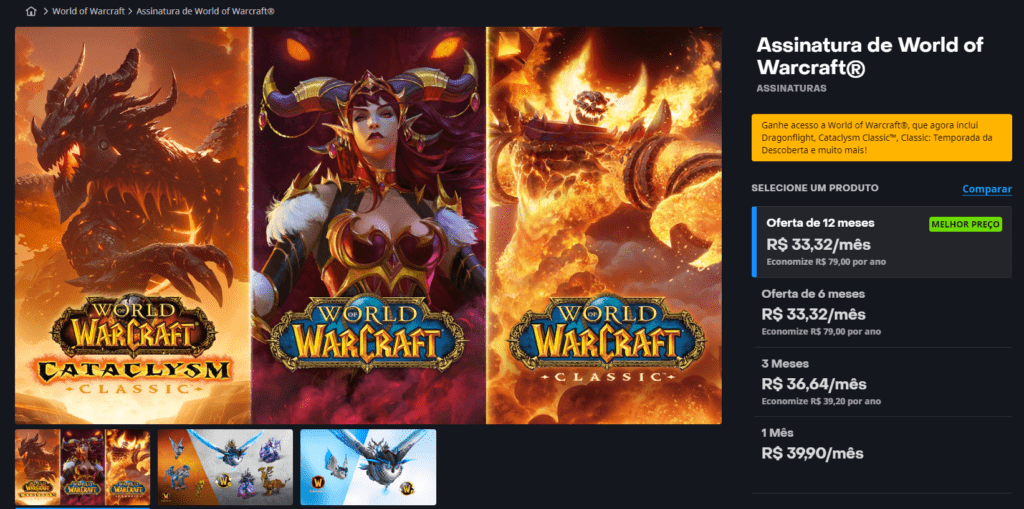 World of Warcraft começar World of Warcraft