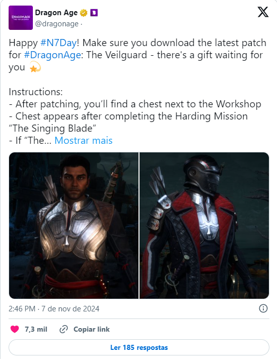 Atualizações de Dragon Age
