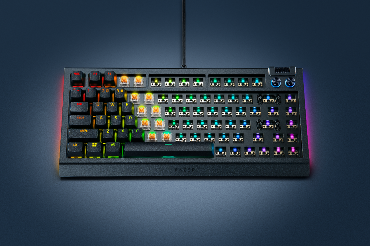 Razer inaugura uma era de novas possibilidades de customização com o Blackwidow V4 75%