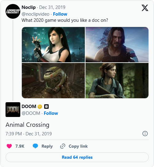 Animal Crossing e Doom